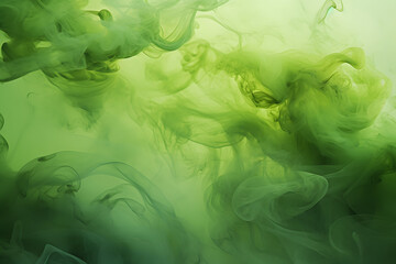 green ink in the water