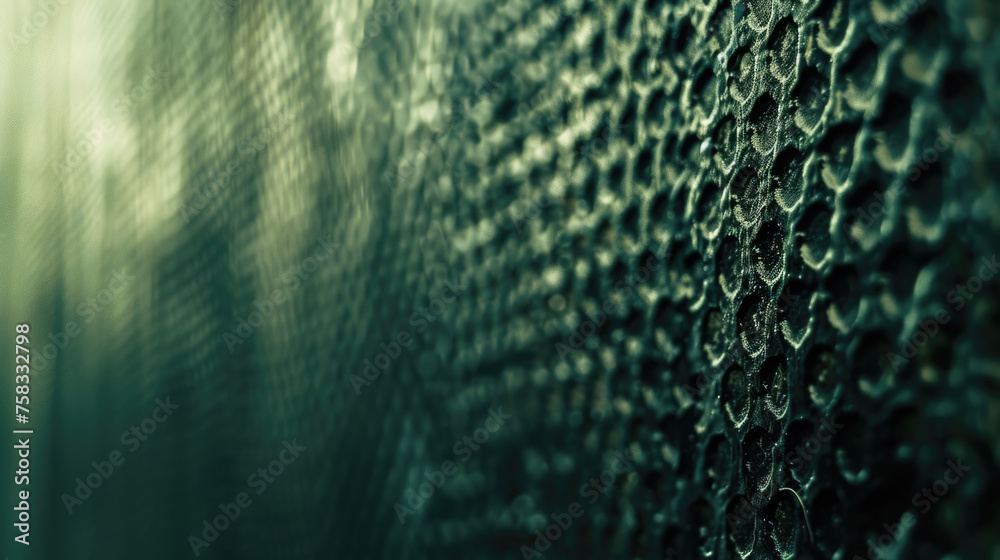 Poster detailed view of a chain link fence. ideal for security or industrial concepts