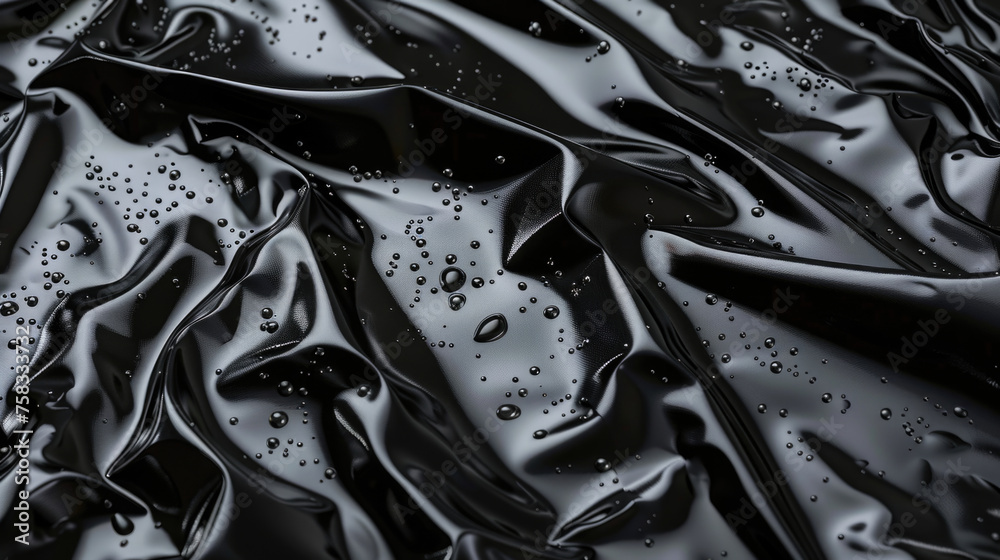 Poster close up of black liquid on a surface, suitable for various design projects