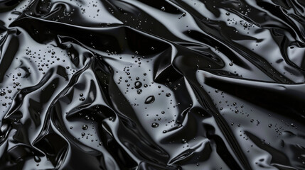 Close up of black liquid on a surface, suitable for various design projects