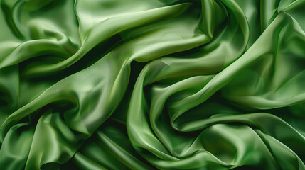 Detailed view of a green fabric texture, suitable for backgrounds