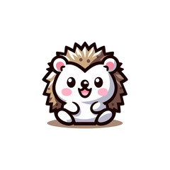 Hedgehog Cute Mascot Logo Illustration Chibi Kawaii is awesome logo, mascot or illustration for your product, company or bussiness