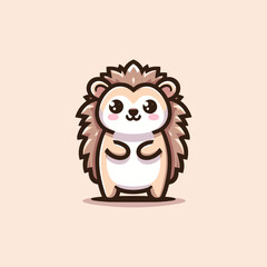 Hedgehog Cute Mascot Logo Illustration Chibi Kawaii is awesome logo, mascot or illustration for your product, company or bussiness