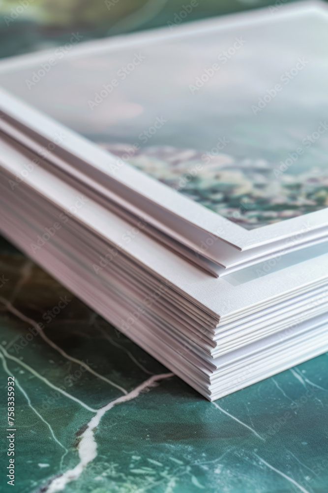 Poster a stack of books on a table, perfect for educational or reading concepts