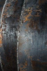 Detailed shot of a rusty metal object, suitable for industrial concepts