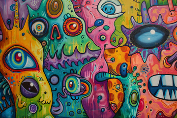 Obraz premium Psychedelic Doodles