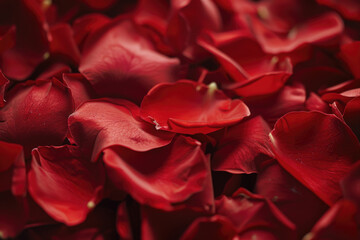 Naklejka premium Close up of red rose petals, perfect for romantic designs