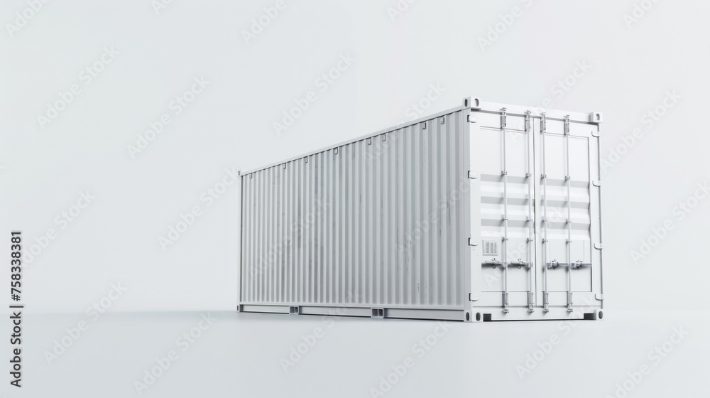 Poster A white container on top of a table, suitable for various concepts