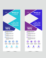 Business Roll Up Set. Standee Design. Banner Template, Abstract Blue Geometric Triangle Background vector Template Design.