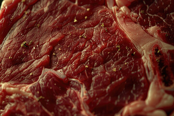 A close up of a piece of meat on a table. Suitable for food industry promotions