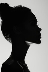 A black and white photo of a woman. Suitable for various projects © Fotograf