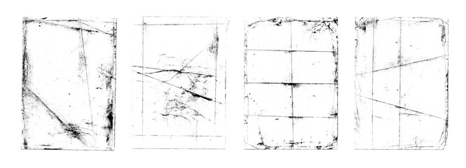 Folded pages with vintage grunge overlay texture. Old worn overlay distressed background.