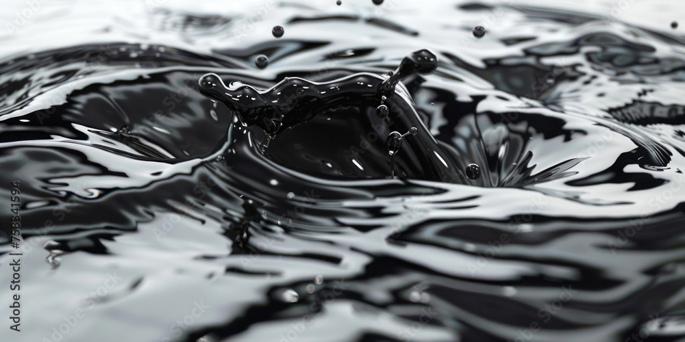 Poster close-up of a single water drop, suitable for various projects