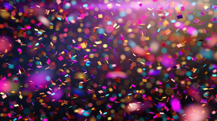 Colorful confetti falling from the sky, perfect for party concepts