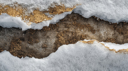 Fototapeta premium Detailed view of snow covering the ground, suitable for winter themes