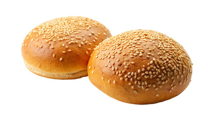 Sesame buns. isolated on transparent background.