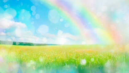 Fototapeta na wymiar Sparkling rainbow illustration background