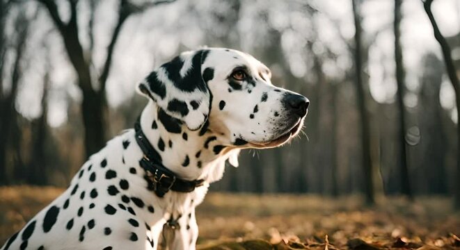Dalmatian dog in the park.