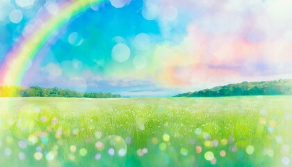 Sparkling rainbow illustration background - obrazy, fototapety, plakaty