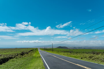 Hawaii's most beautiful country roads. Mauna Kea. Saddle Road / Waiki'i Ranch., Hawaii island / Big...