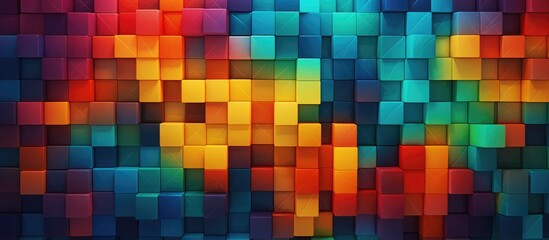 Abstract square pattern with a blend of colors. Suitable for backgrounds and printing.