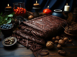 handwork leather weaving art photoshop