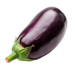 A fresh eggplant isolated on Transparent background.