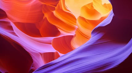 Rolgordijnen abstract background in canyon antelope - amazing sandstone walls  © emotionpicture