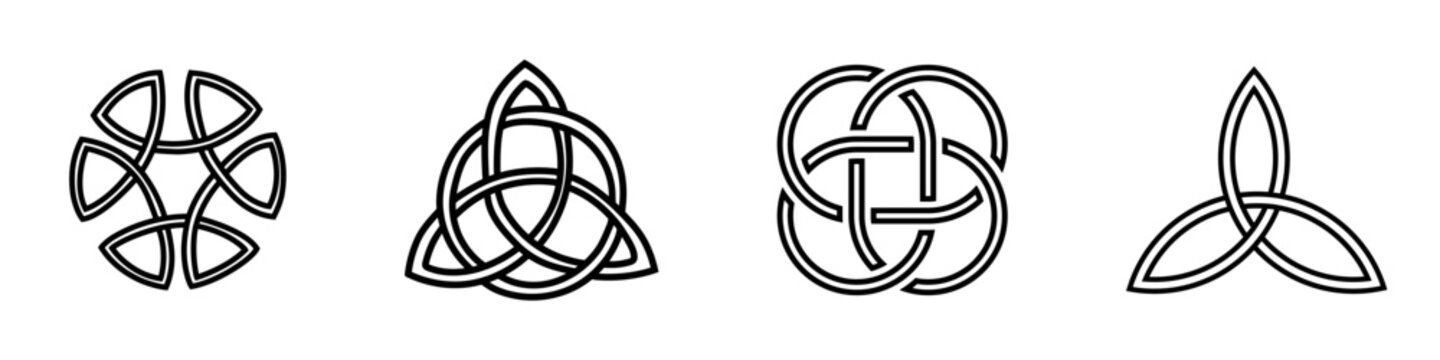 Celtic knot vector icons. Celtic elements.