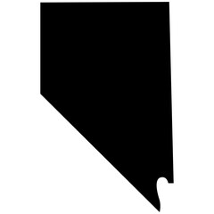 Nevada State Map Black Outline Silhouette Vector - obrazy, fototapety, plakaty