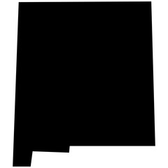New Maxico State Map Black Outline Silhouette Vector