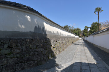妙心寺　境内の白塀　京都市右京区花園