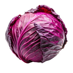 Obraz premium Red cabbage isolated on Transparent background.