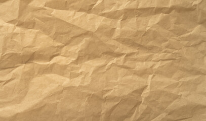 Brown paper crumpled texture, Vintage crumpled paper background - 758353783