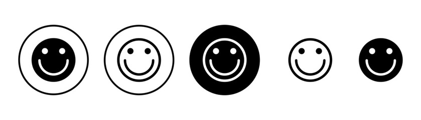 Smile icon vector isolated on white background. Smile vector icon. Emoticon Icon vector. Emoji