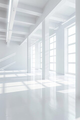 Fototapeta premium A white clean soft looking modern interior