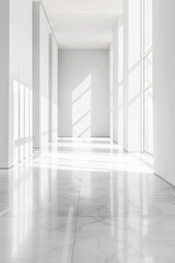 Fototapeta premium A white clean soft looking modern interior