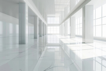 Obraz premium A white clean soft looking modern interior