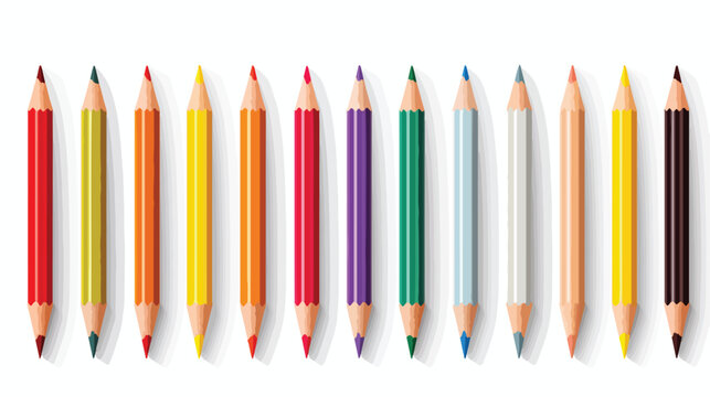 A collection of colorful pencils sharpened 