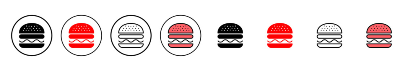 Burger icon vector illustration. burger sign and symbol. hamburger