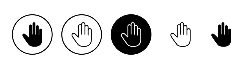 Obraz premium Hand icon vector isolated on white background. Hand gesture. hand stop