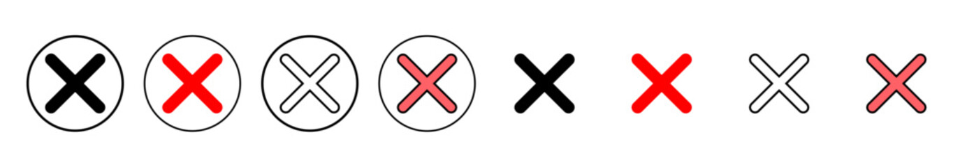 Fototapeta premium Close icon vector illustration. Delete sign and symbol. cross sign