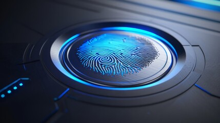 human fingerprint on metallic device