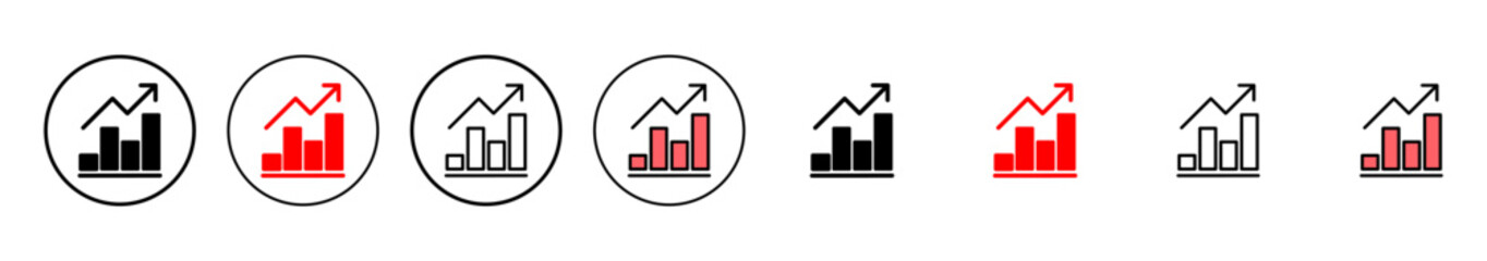 Growing graph Icon vector illustration. Chart sign and symbol. diagram icon