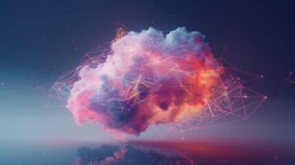 futuristic cloud computing technology background