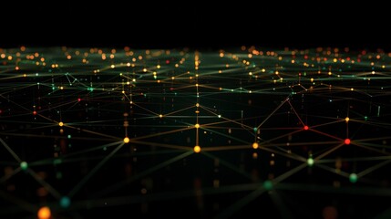 abstract glowing network of interconnecting nodes technology background