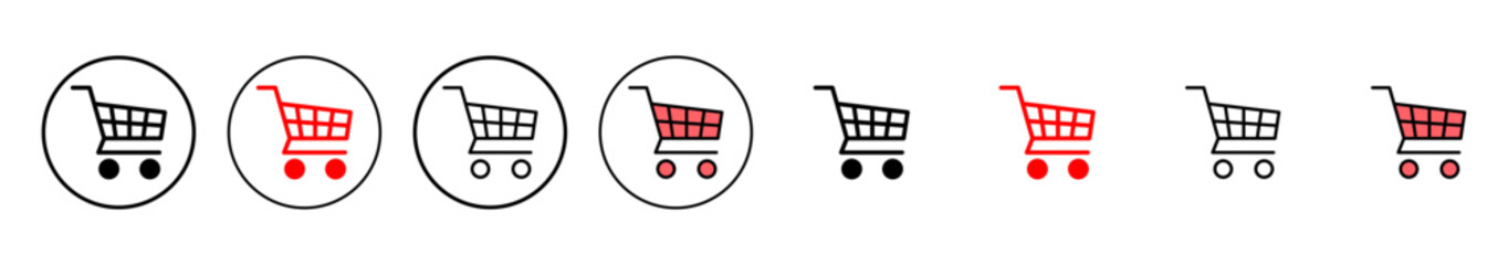 Shopping icon vector illustration. Shopping cart sign and symbol. Trolley icon