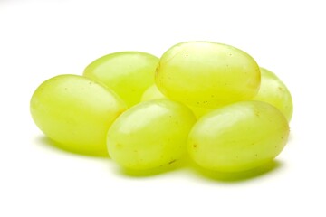 green grapes isolated on white