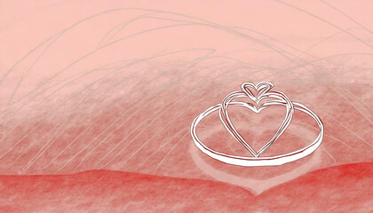 National Proposal Day, Hand Drawn 2 hearts, Love, Valentines Day, Marriage, Ring