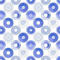 Colorful vintage circles round seamless pattern background